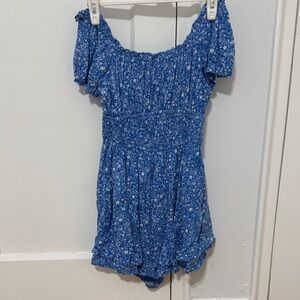 Hollister Blue Floral Womens romper